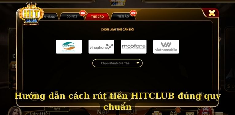 Hướng dẫn cách rút tiền HITCLUB đúng quy chuẩn